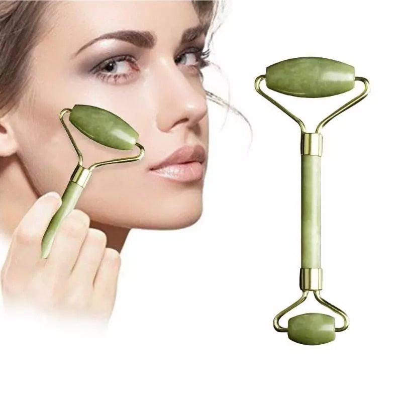 Double Head Jade Facial Massage Roller - Relax with Beauty