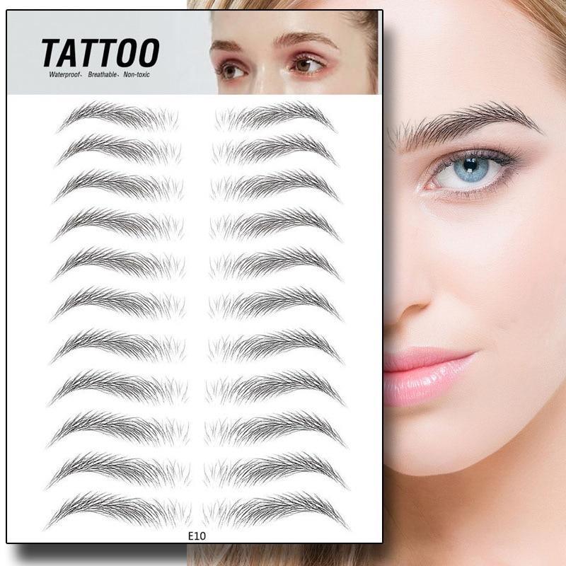 4D Waterproof Fake Eyebrow Tattoo Sticker - Relax with Beauty