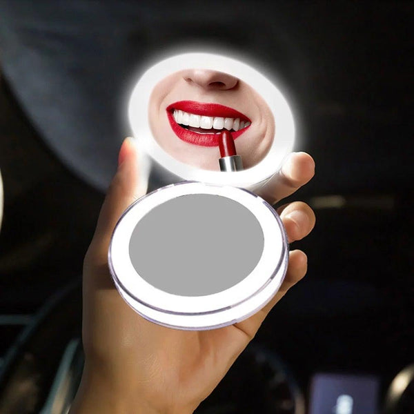 Hand Held Rechargeable LED Makeup Mirror - Relax with Beauty