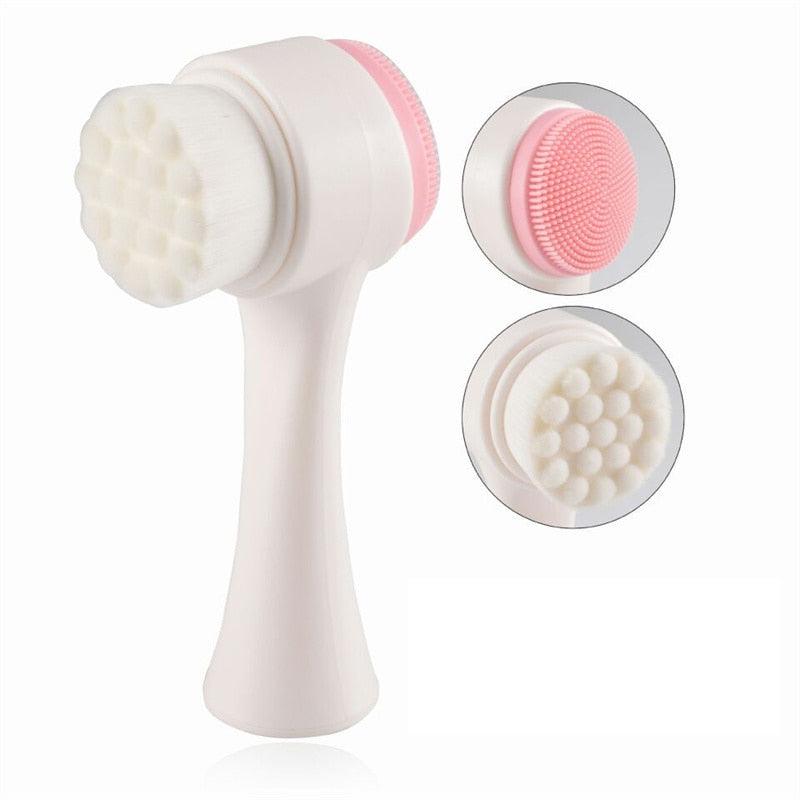 Double-Sided Silicone Facial Cleansing Brush - Relax with Beauty