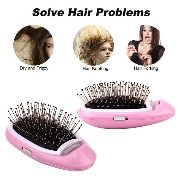 Portable Electric Ionic Styling Hairbrush - Relax with Beauty